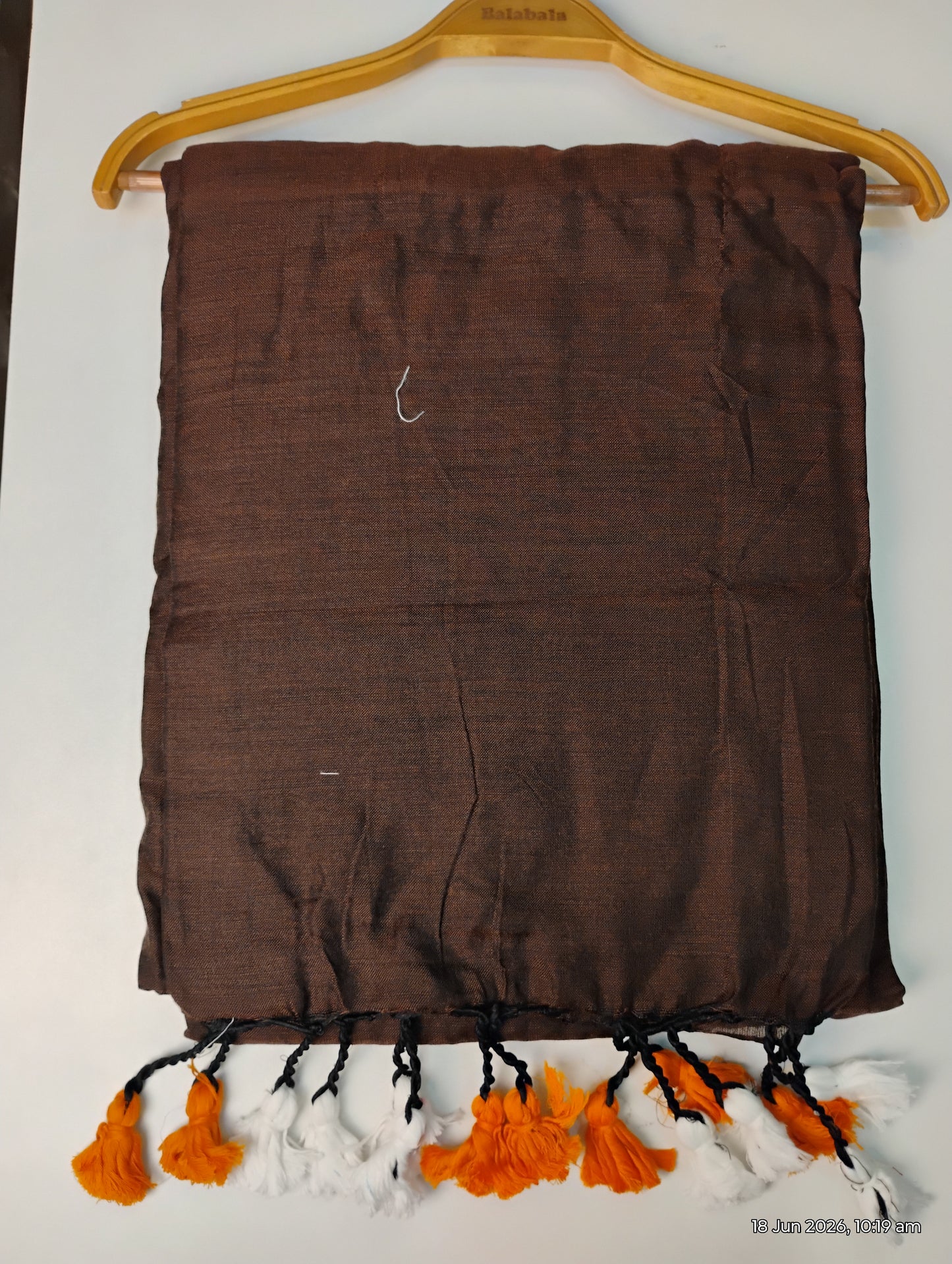 Brown Khadi Cotton Saree