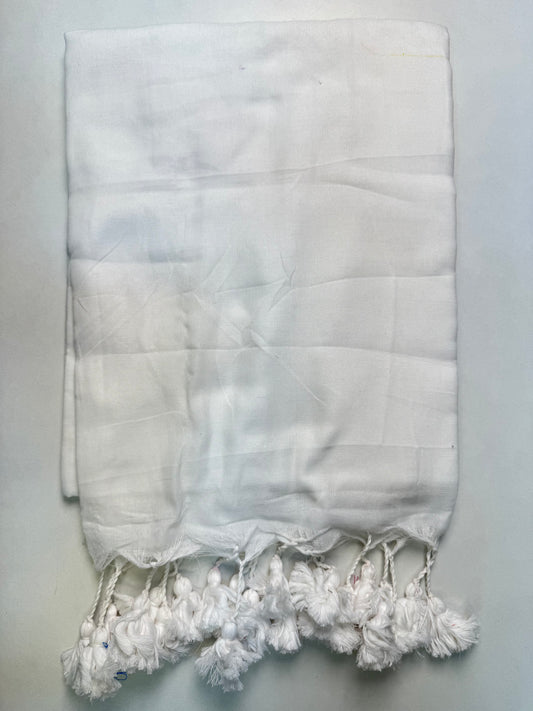White Khadi Cotton Saree