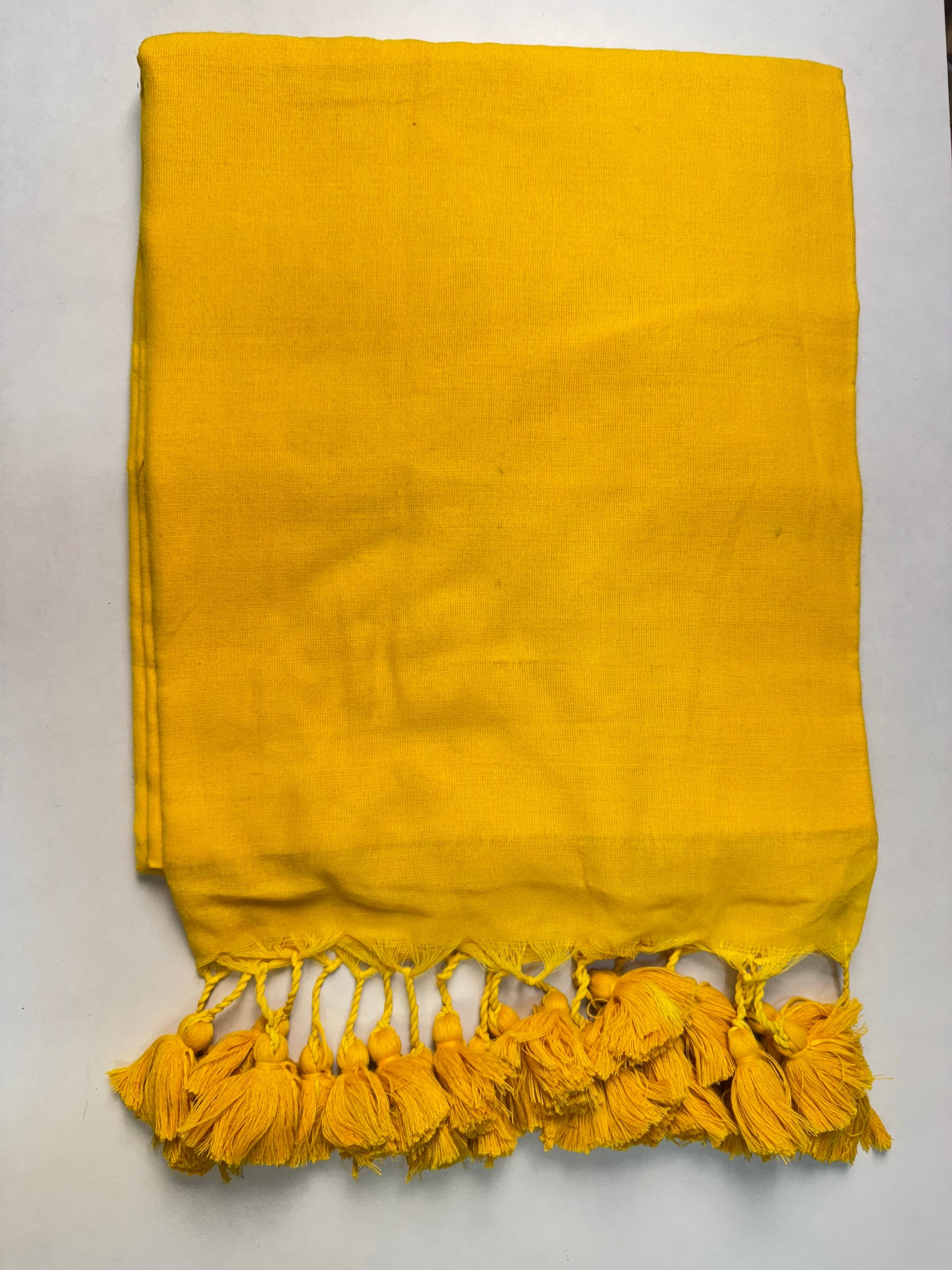 Yellow  Khadi Cotton Saree