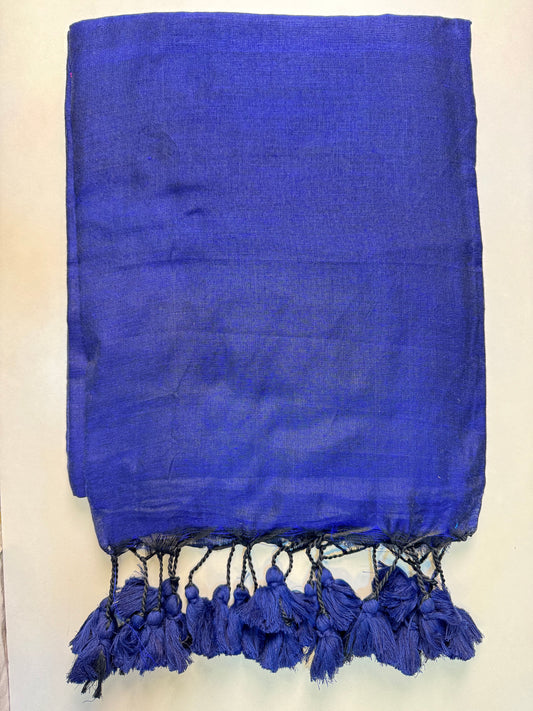 Royal Blue Khadi Cotton Saree