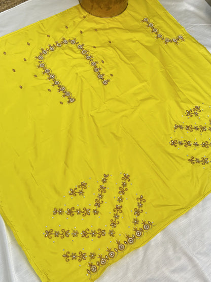 Lemon Yellow Hand Work Blouse