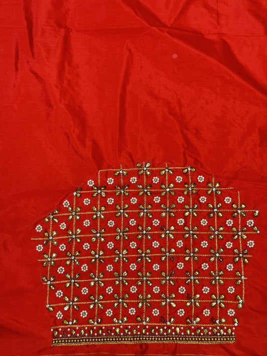 Red Hand Work Blouse