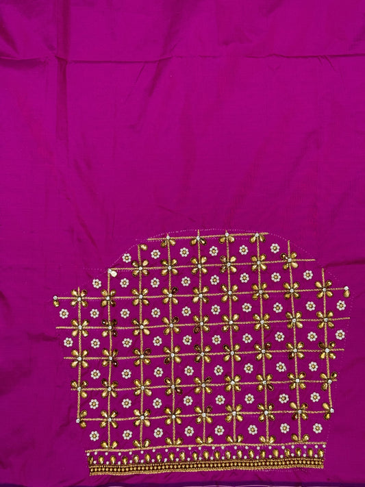 Majenta Pink Hand Work Blouse