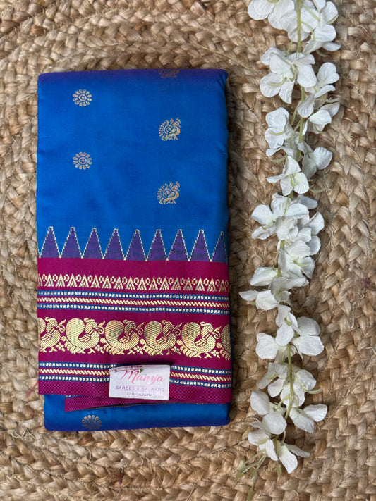 Blue Soft Silk Saree