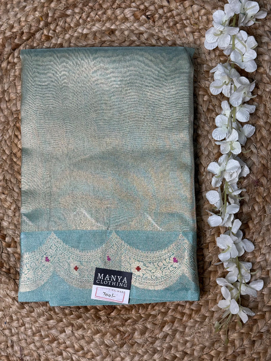 SeaFoam Tissue Saree