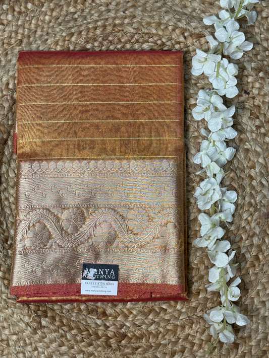 Copper Tissue Saree