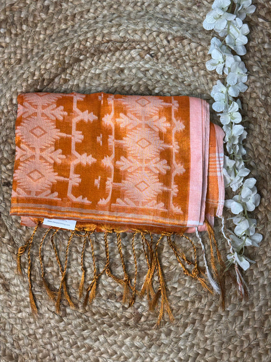 Orange Tissue Saree
