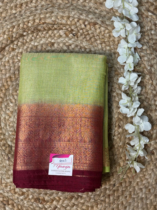 Green Tissue Saree