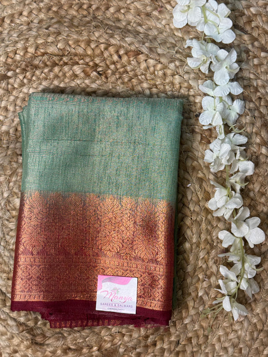 Green Tissue Saree