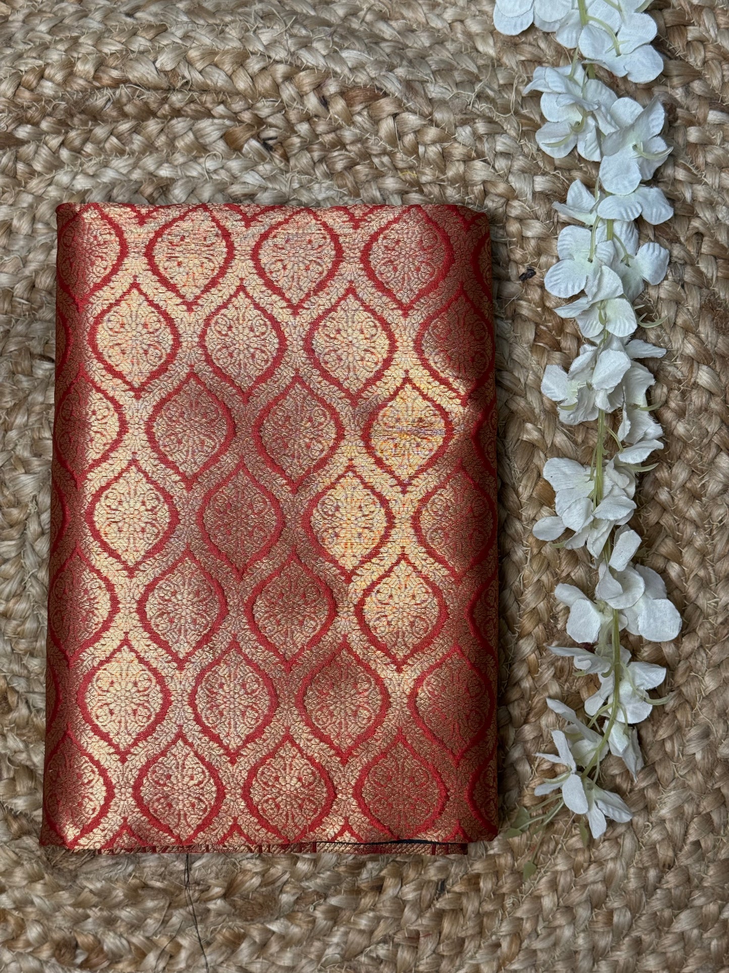 Red Tissue Saree