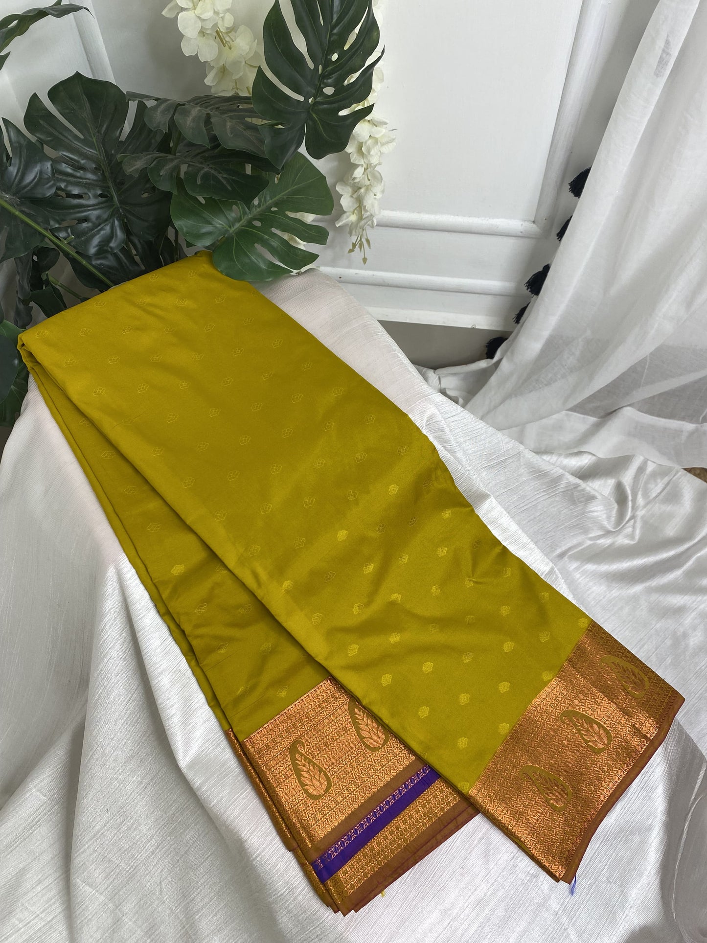 Yellow Semi Silk Saree