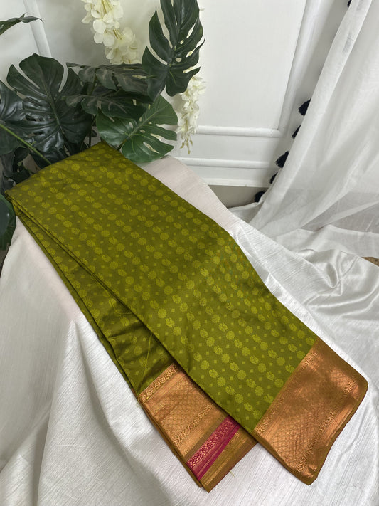 Green Semi Silk Saree