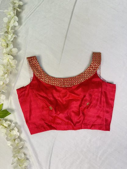 Tomato Pink Ready to Wear Blouse