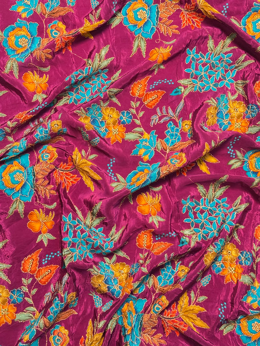 Magenta Blouse Material