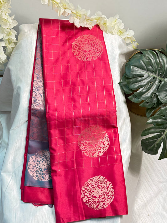 Magenta Soft Silk Saree