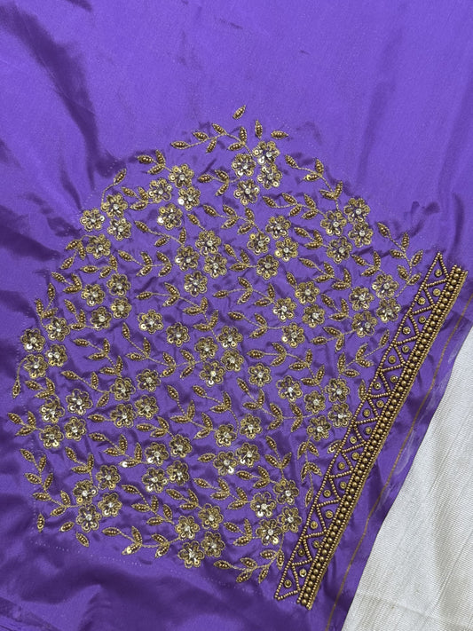 Lavender Hand Work Blouse