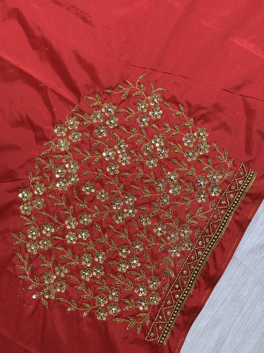 Red Hand Work Blouse