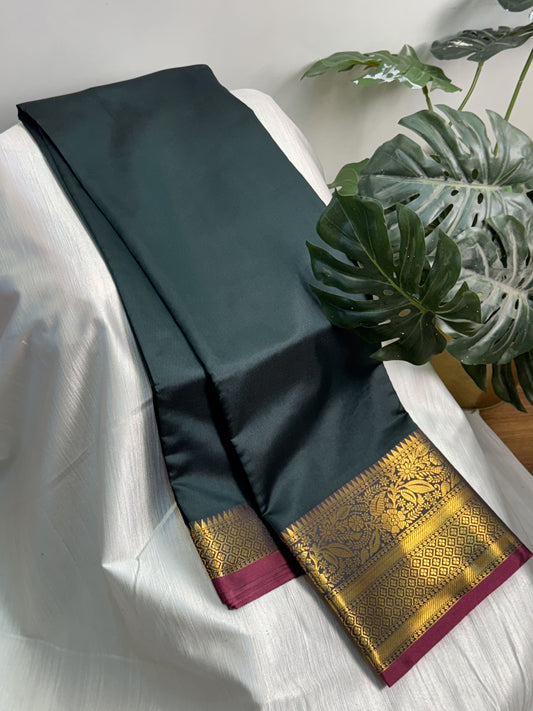 Dark Green Soft Silk Saree
