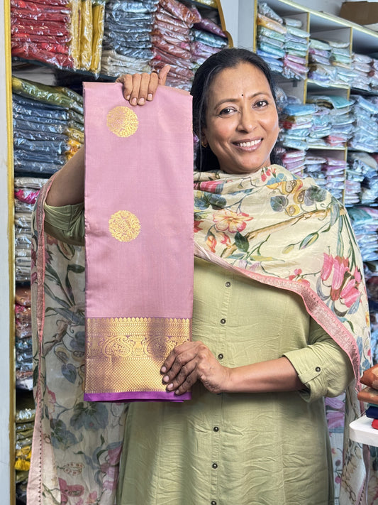 Onion Pink Soft Silk Saree