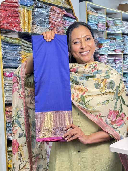 Royal Blue Soft Silk Saree