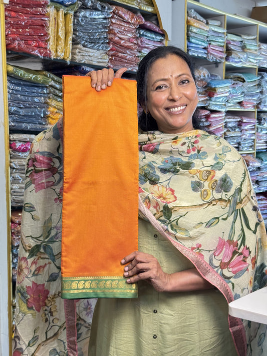 Mango Yellow Soft Silk Saree