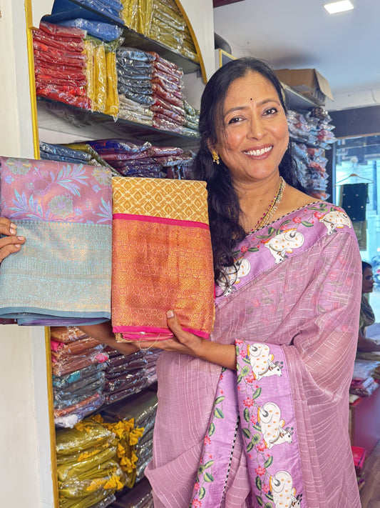 Semi Silk Sarees Combo