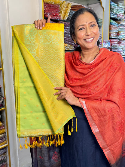 Yellow Soft Silk Saree