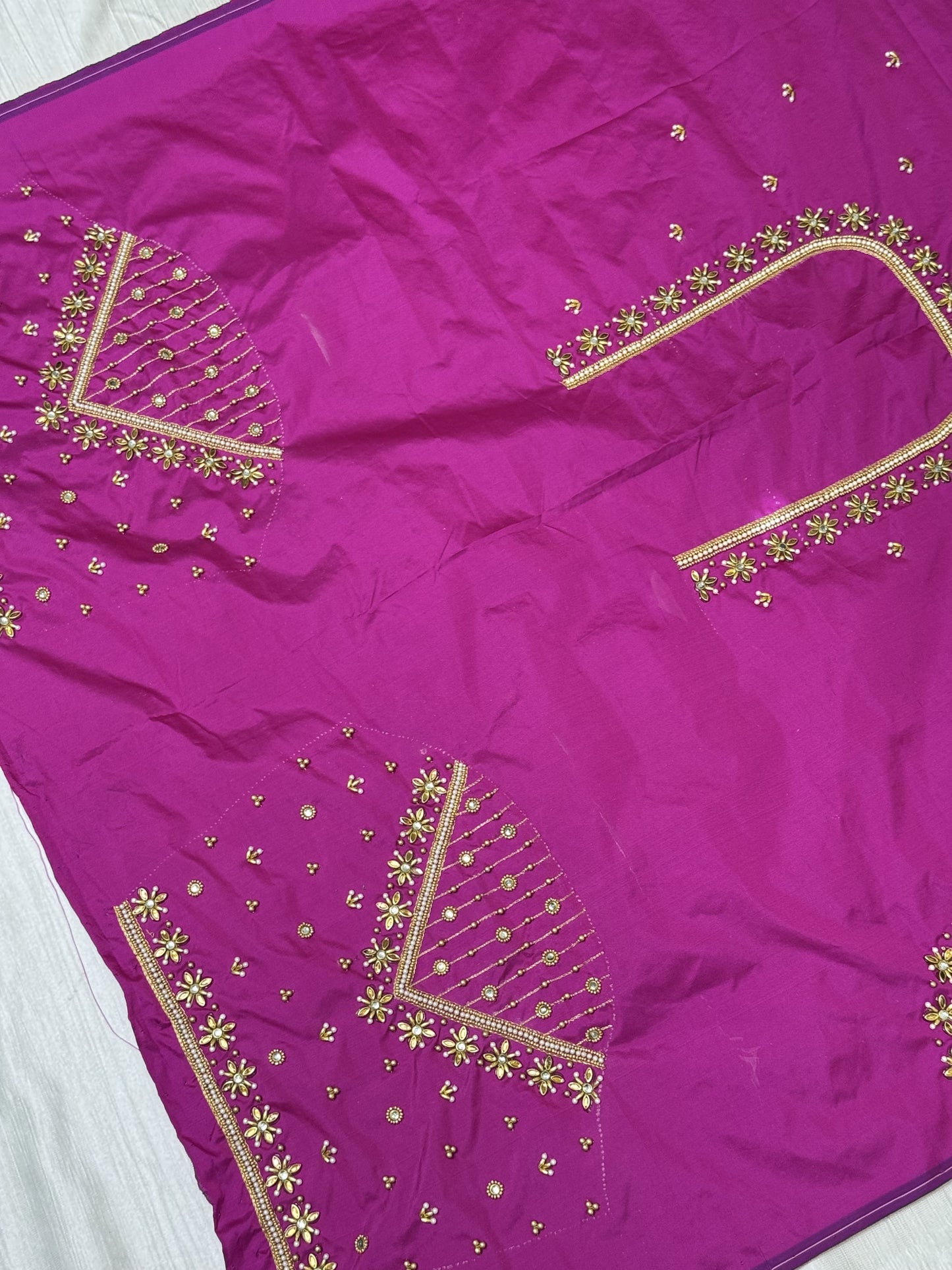 Majenta Pink Hand Work Blouse