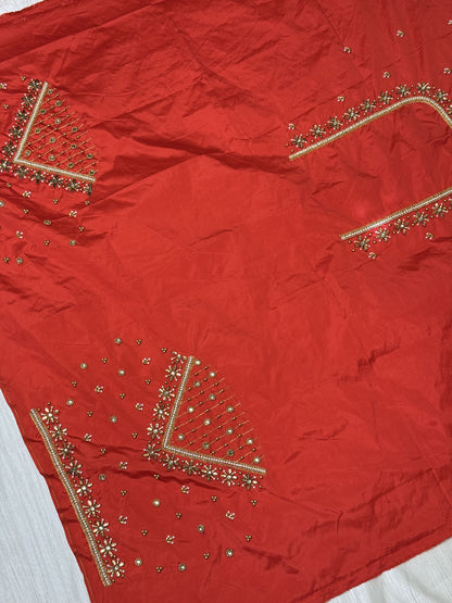 Red Hand Work Blouse