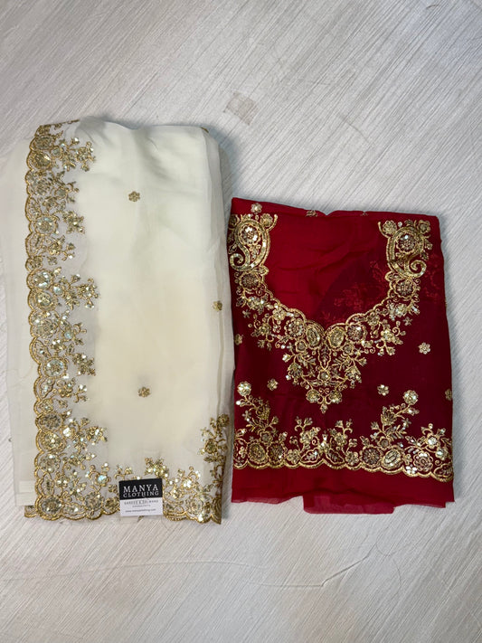 White Designer Saree