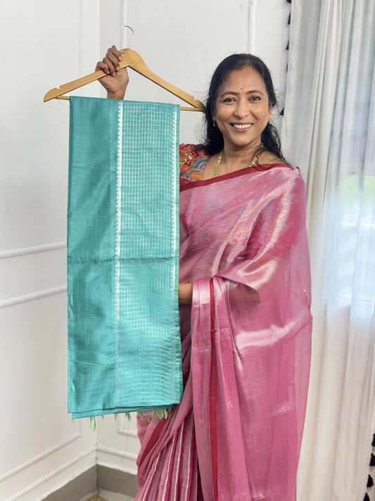 Light Rama Green Semi Tussar Saree