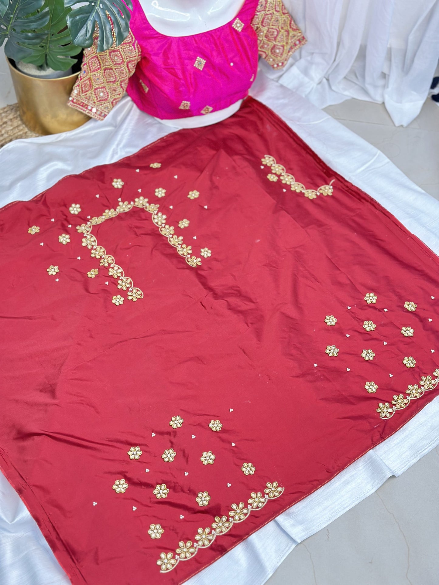 Meroon Hand Work Blouse