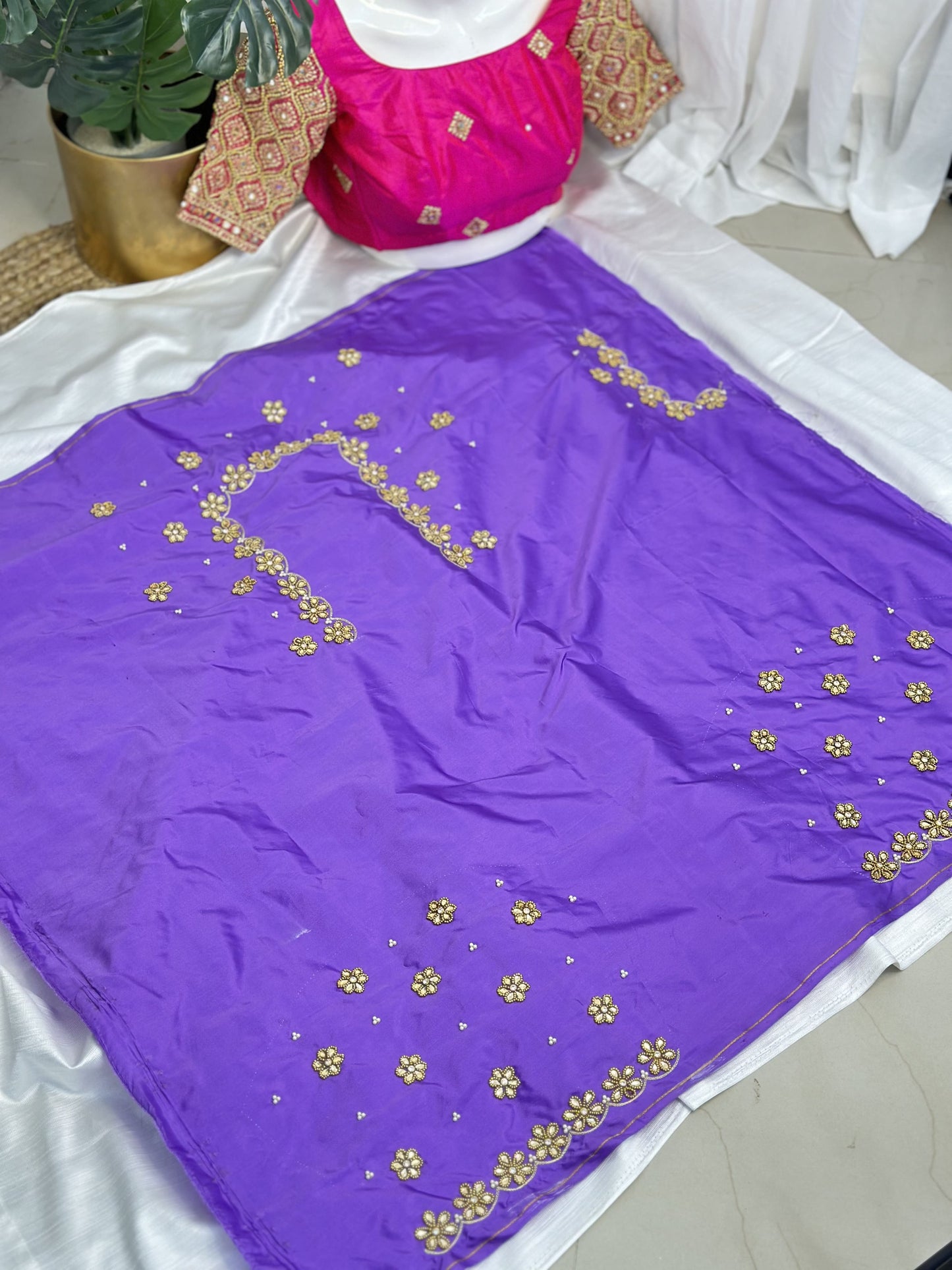 Violet Hand Work Blouse