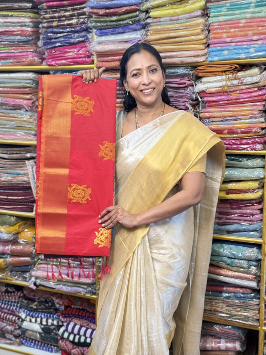 Red Soft Silk Saree