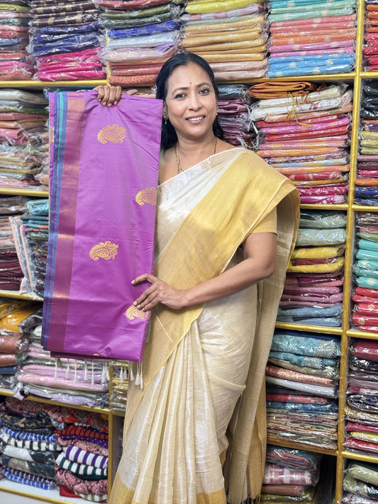 Light Purple Silk Saree