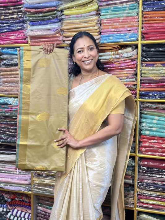 Biege Soft Silk Saree