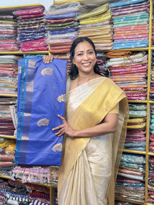 Royal Blue Soft Silk Saree