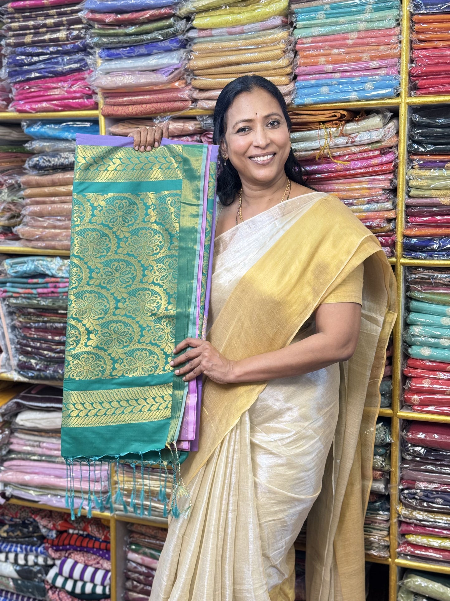 Lavender Soft Silk Saree