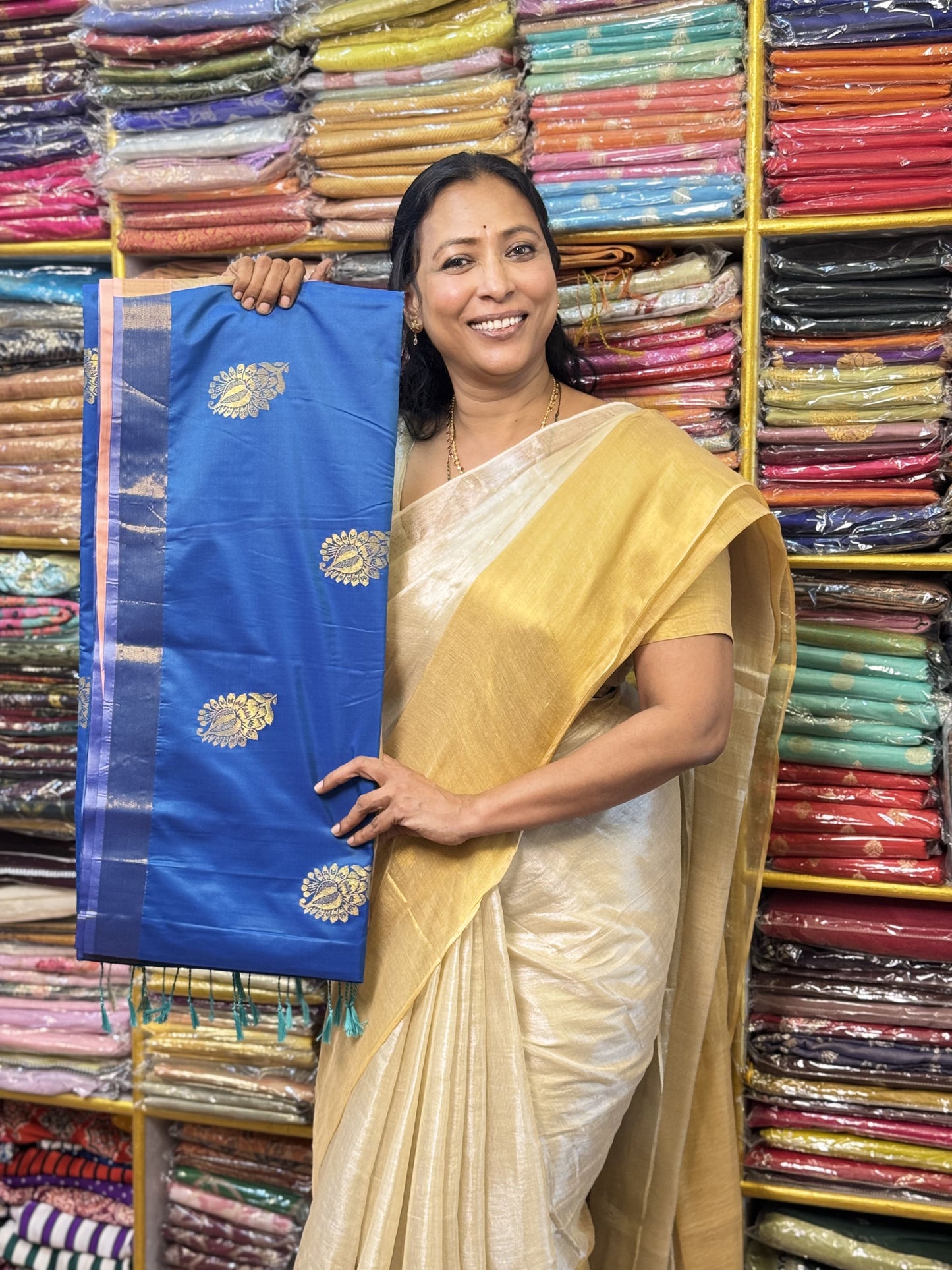 Royal Blue Soft Silk Saree
