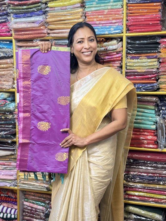 Purple Soft Silk Saree