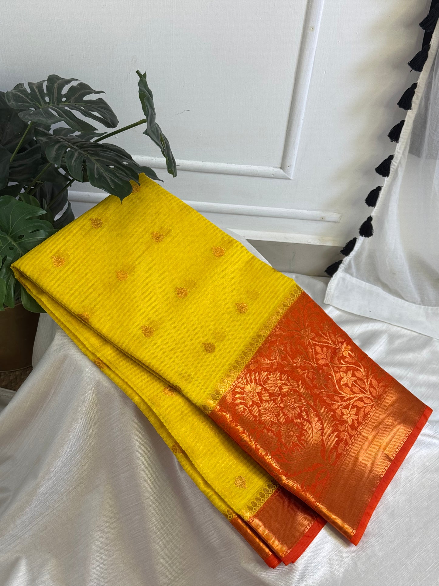 Yellow Warm Silk Saree