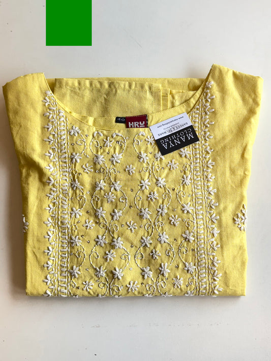 Yellow Ready to wear  Kurthi