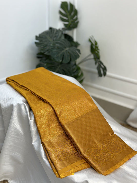 Yellow Premium Semi Silk Saree