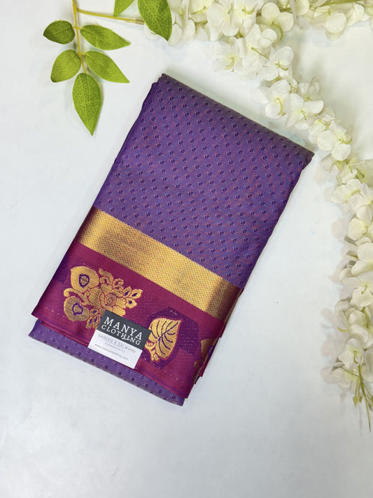 Lavender Semi Silk Saree