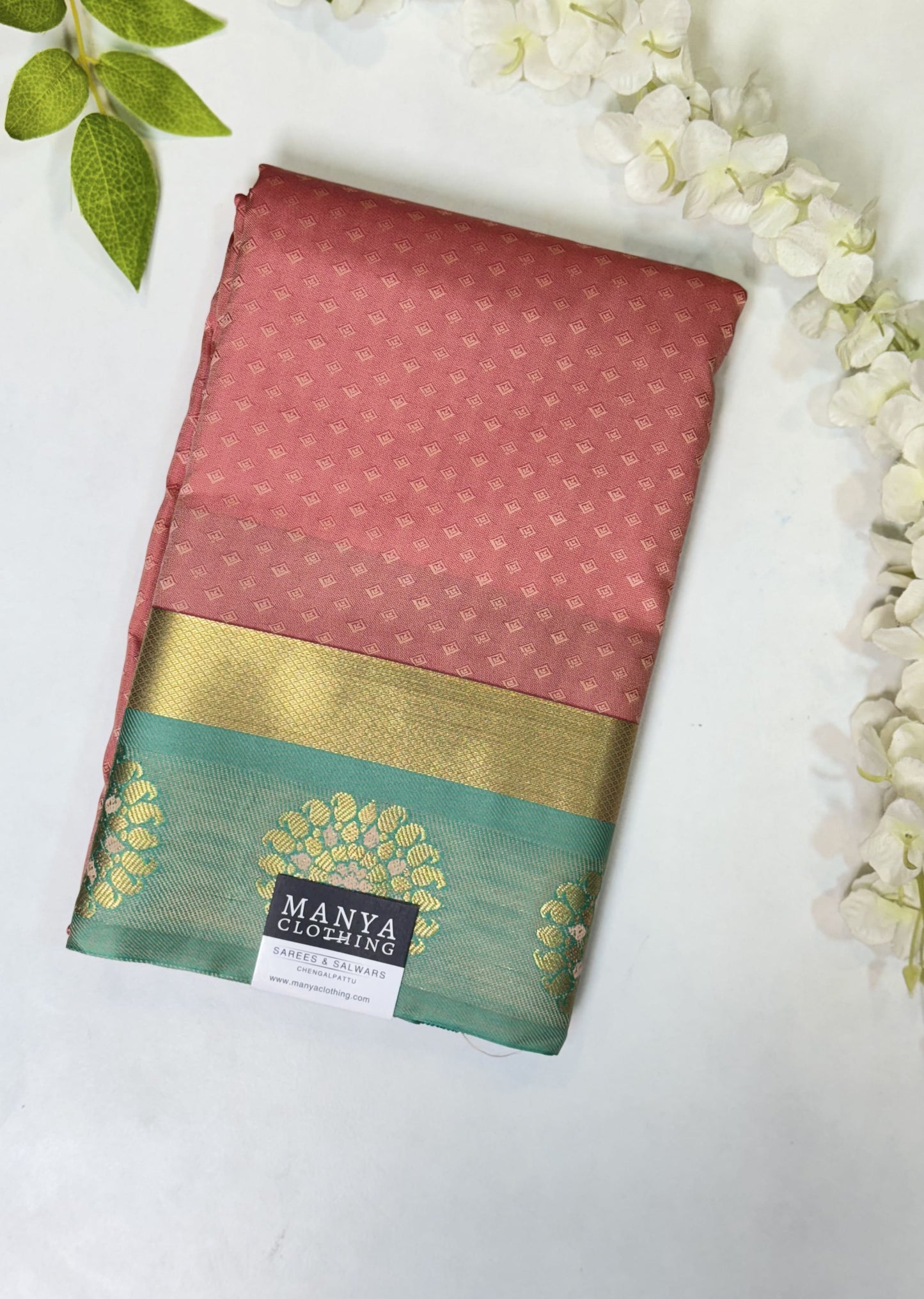 Light Pink Semi Silk Saree