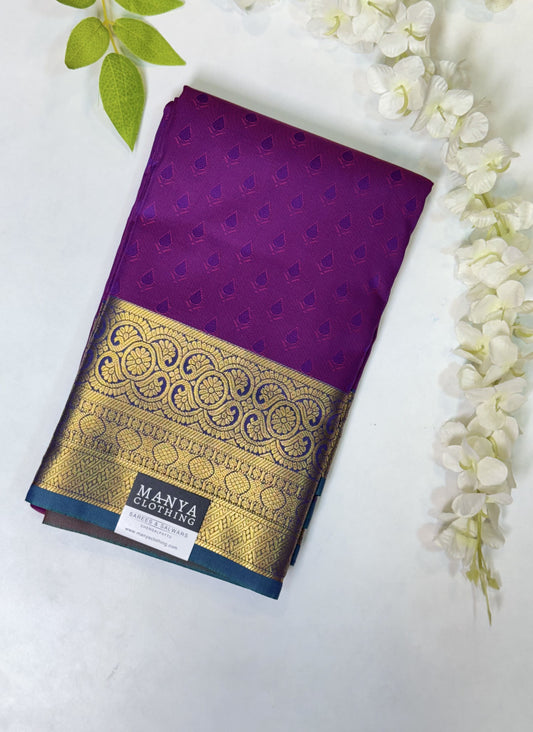 Magenta Semi Silk Saree