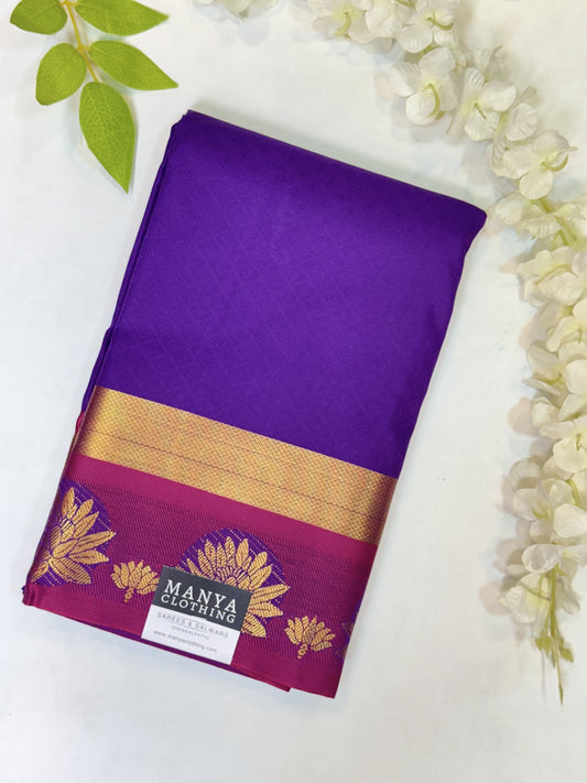 Purple Semi Silk Saree