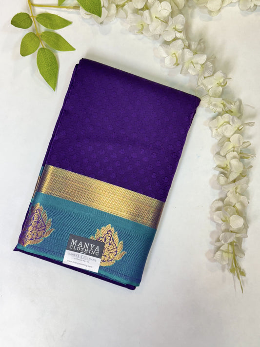 Purple Semi Silk Saree