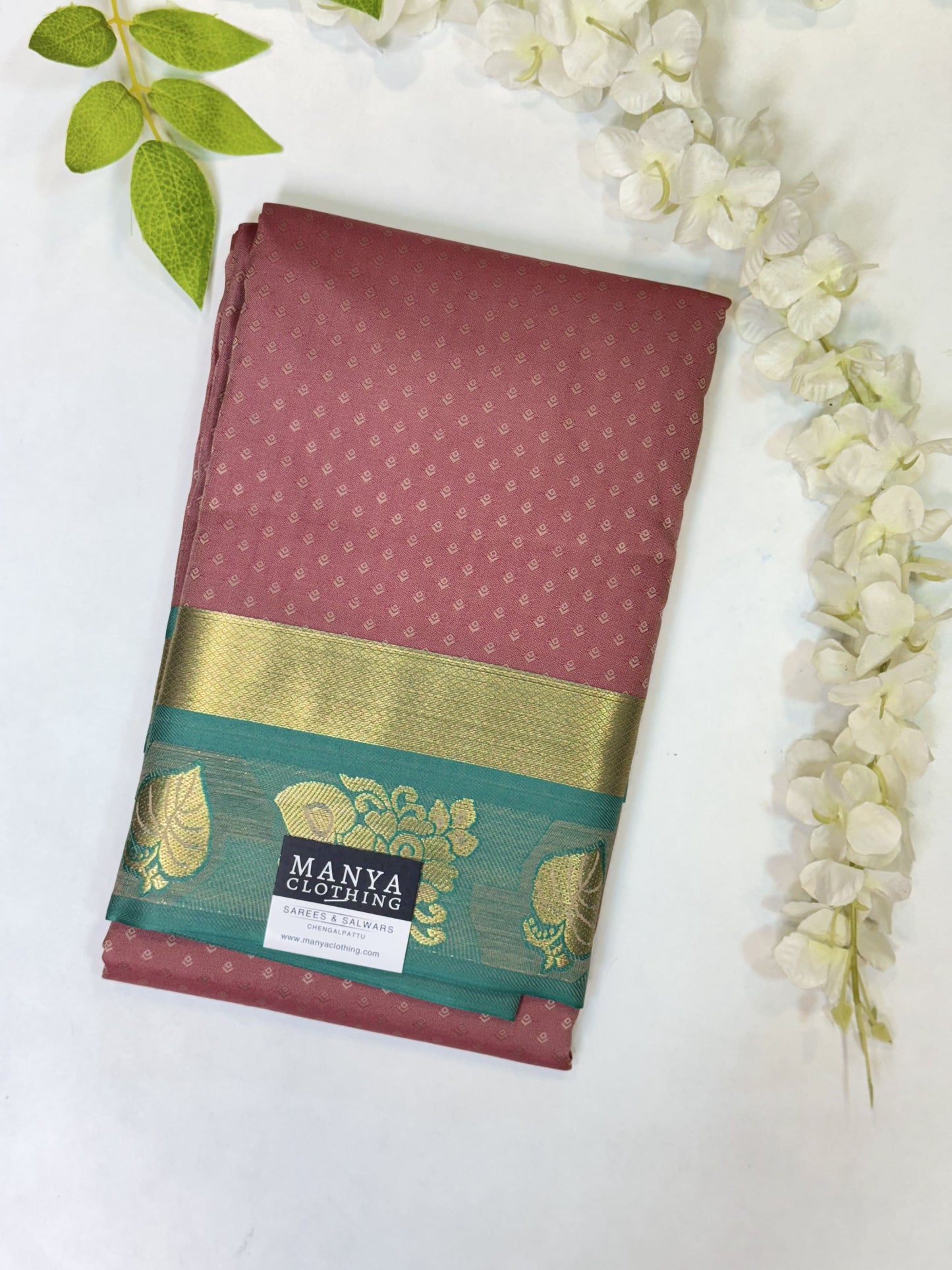 Peach Semi Silk Saree