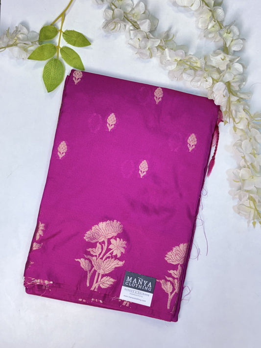 Magenta Semi Silk Saree